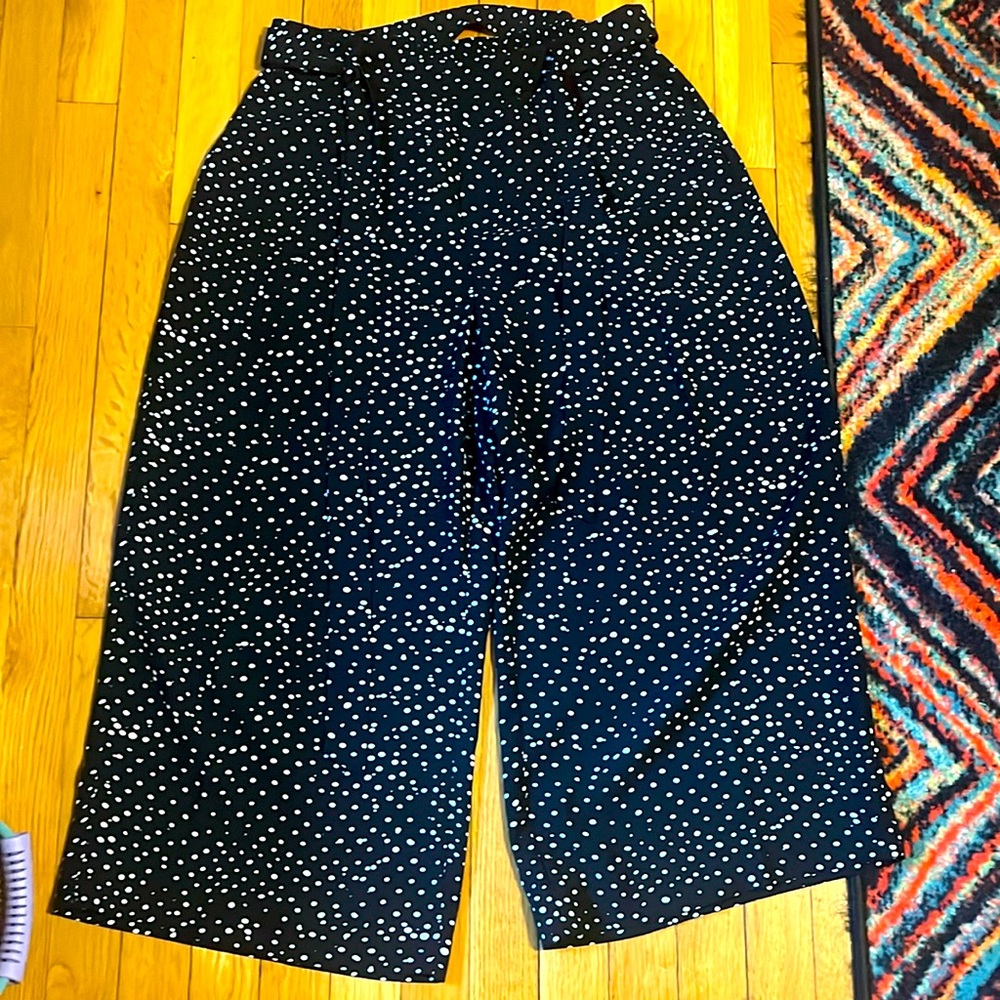Black and White Wide Leg Pants